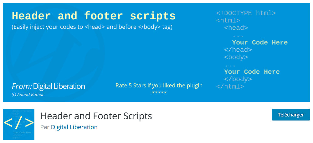 Plugin inutiles pour Divi : Header And Footer Scripts