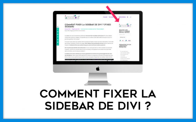 How to make the sidebar fixed on Divi