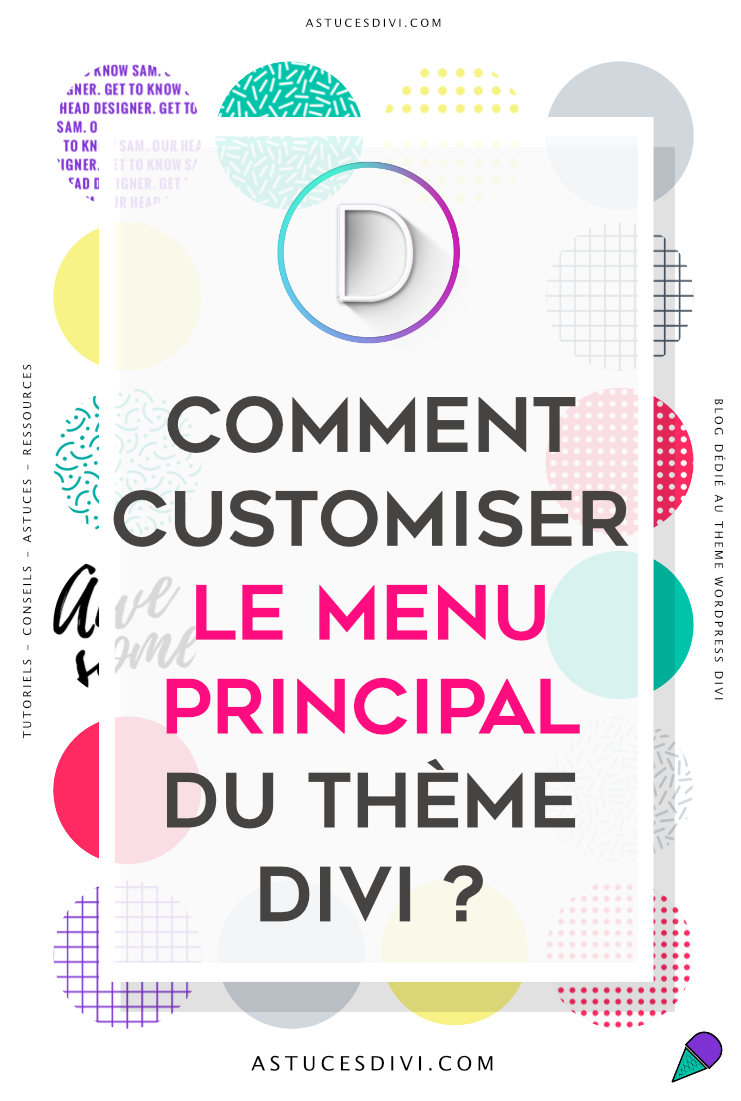 customisation du menu Divi