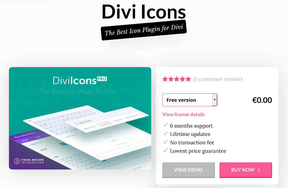 Plugin gratuit Divi : Divi Icons