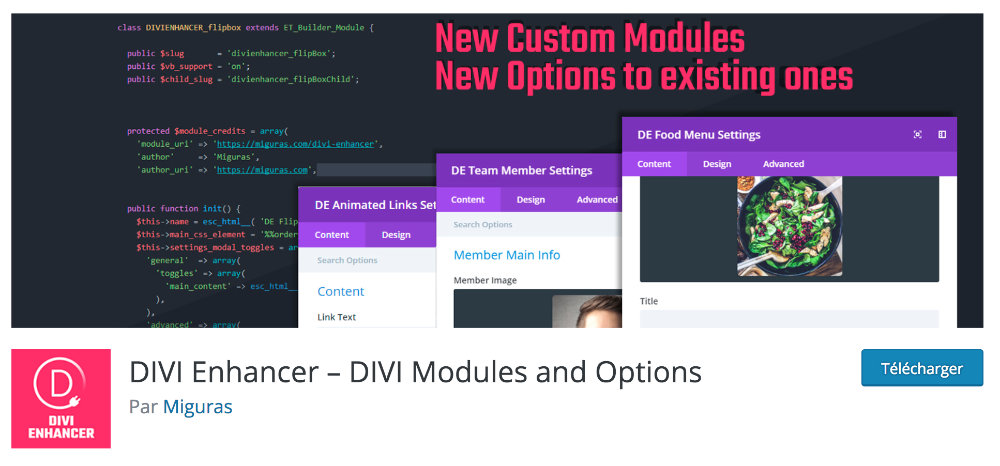 plugin gratis Divi : Divi Enhancer