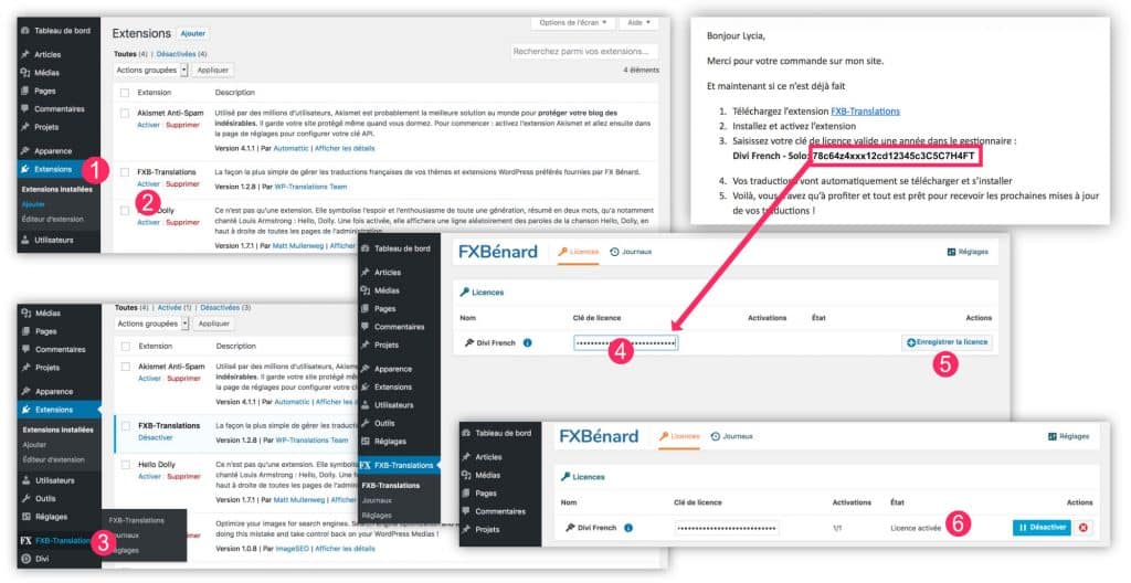 enable API license to get Divi in English