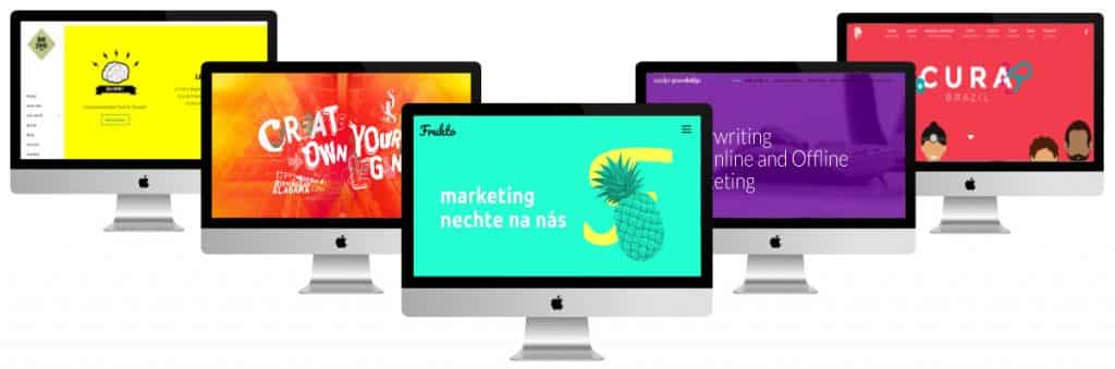 Sites très colorés faits avec Divi