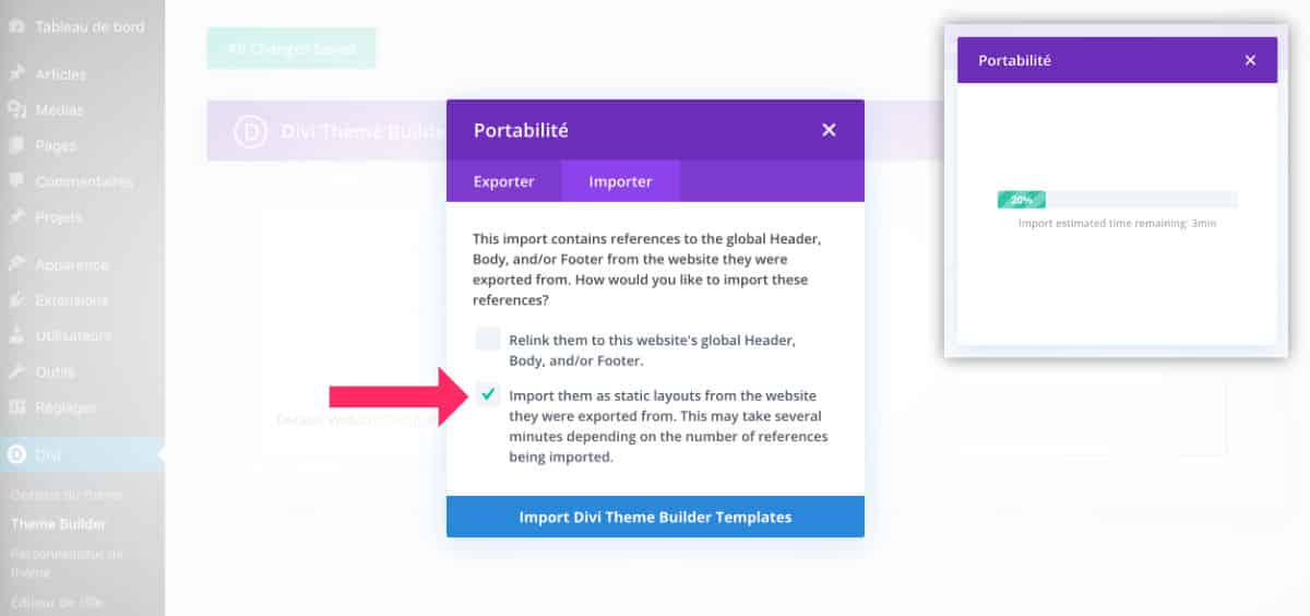 import them as static layout