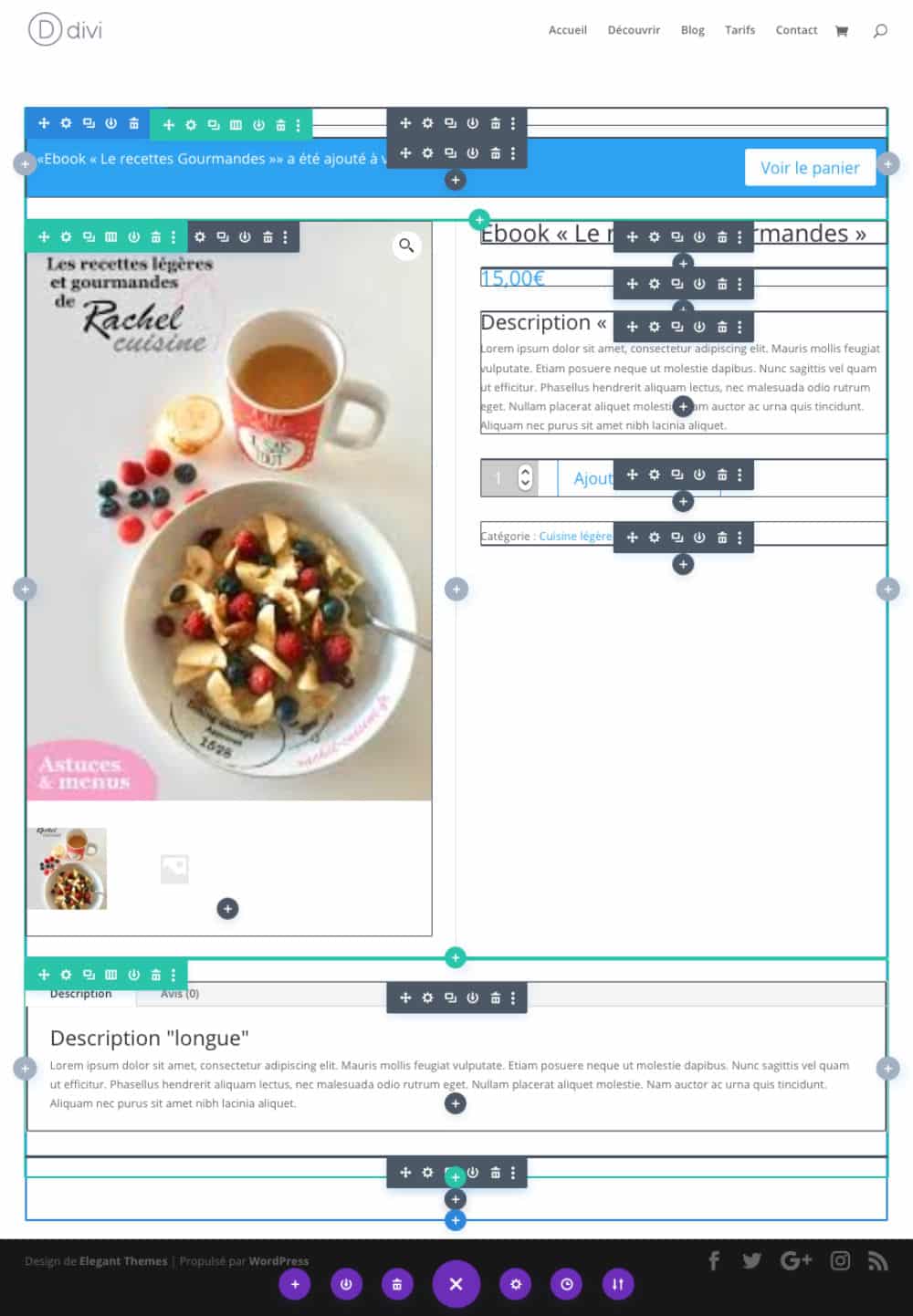 Produit : Visual Builder actif