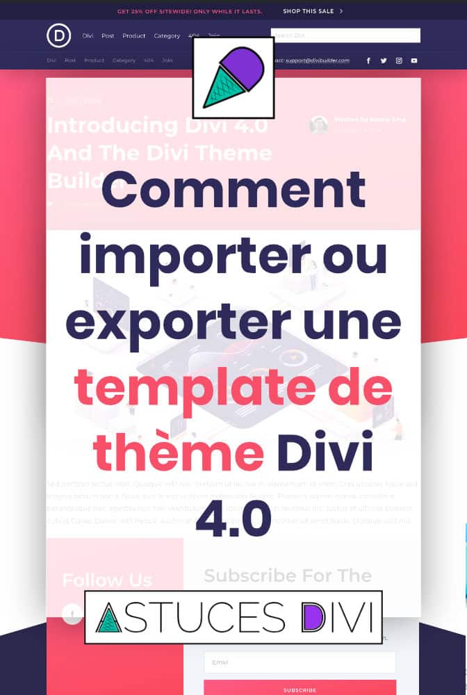 importer template de thème