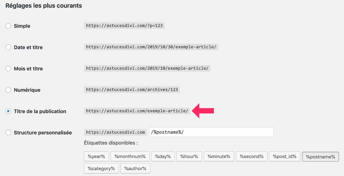 Permalians impact natural SEO