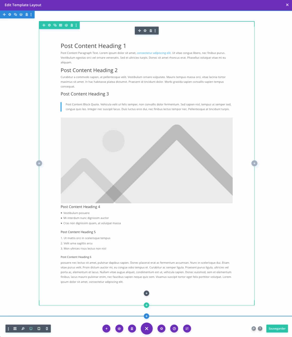 Apparence du module Post Content