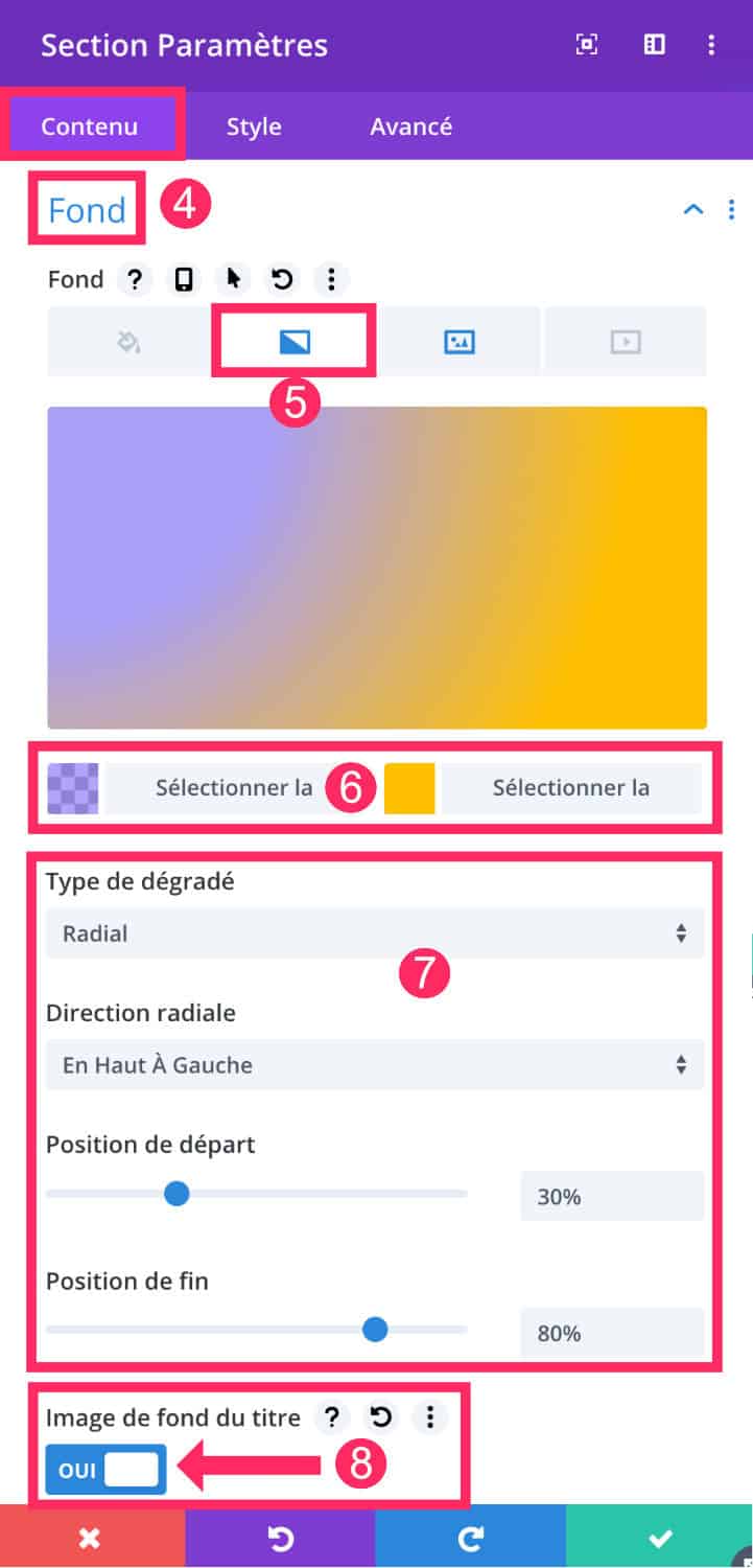 ajouter un dégradé sur un image Divi