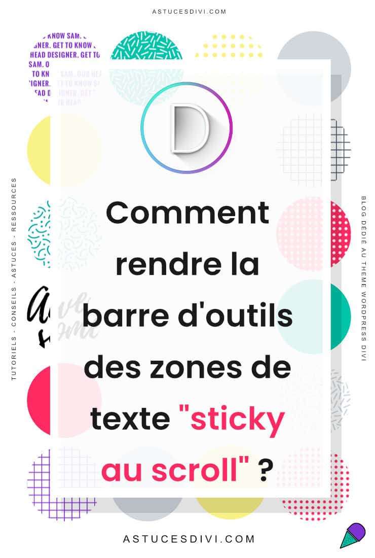 sticky text toolbar