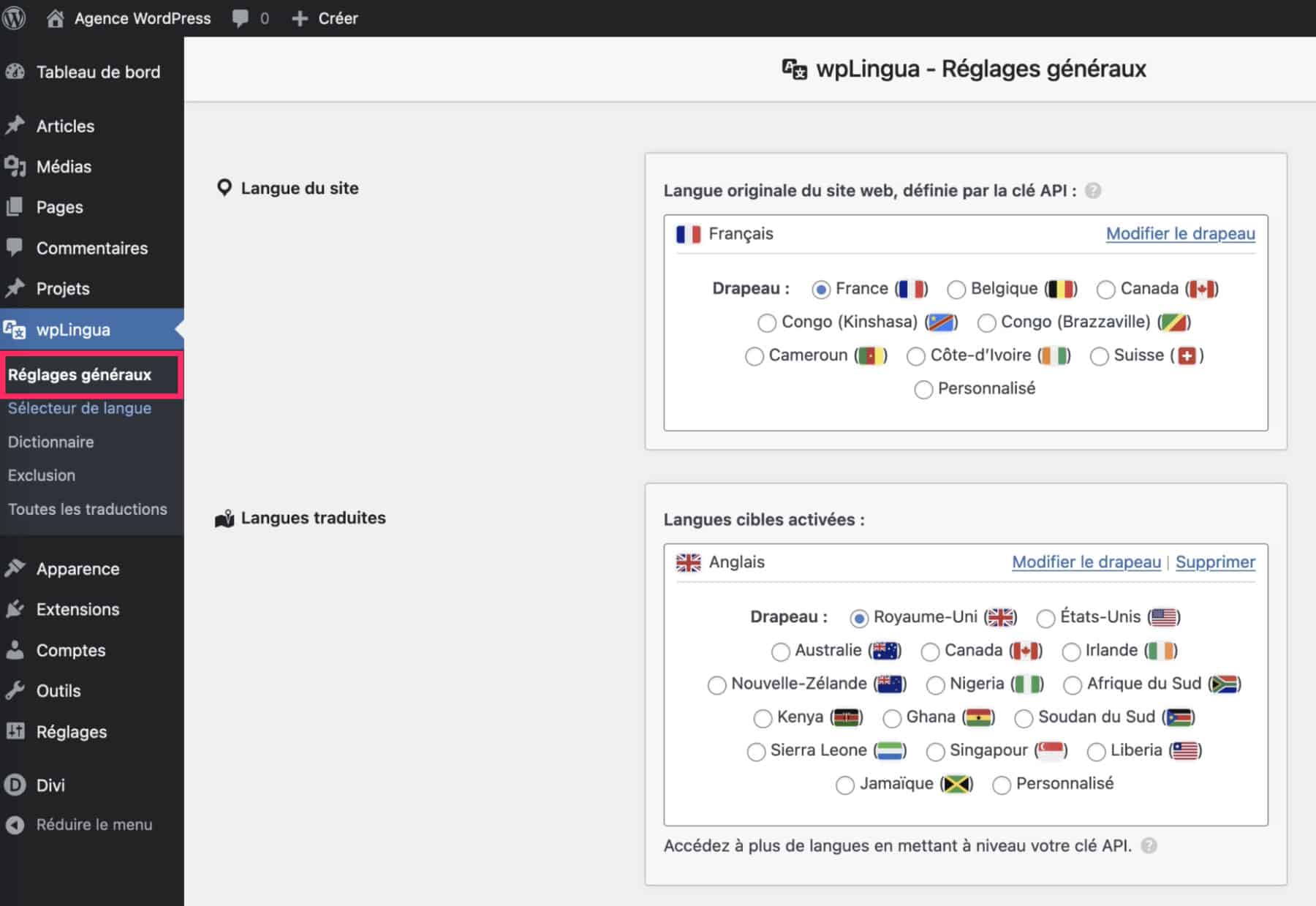 5 modifier les drapeaux des langues