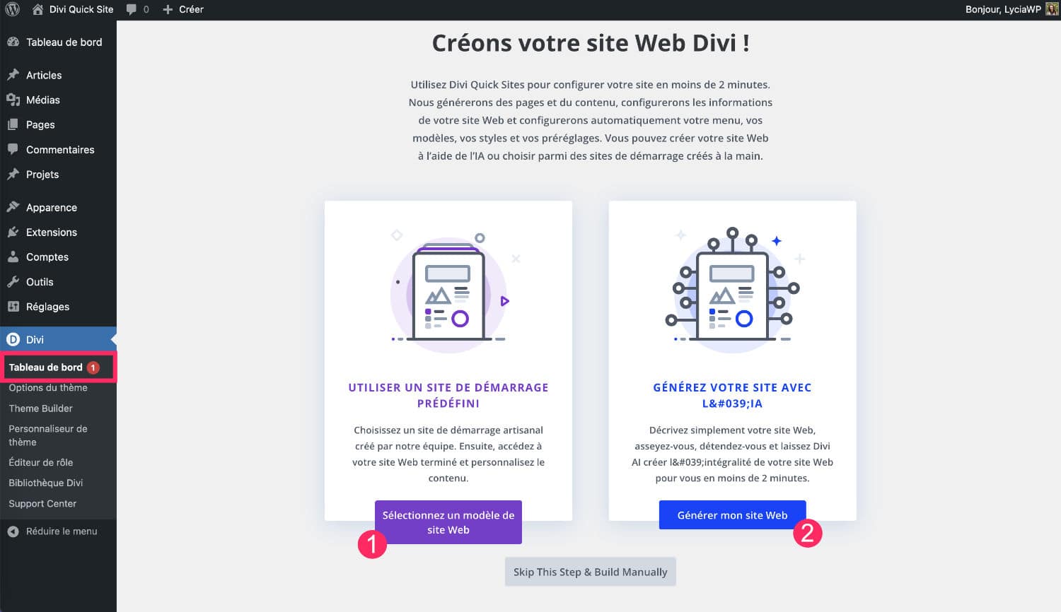 divi quick site 1